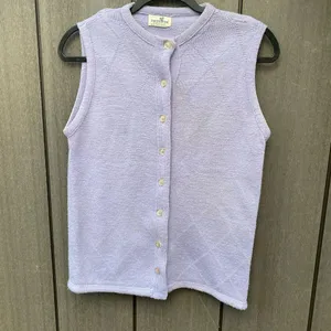 Vintage Sweetree‎ Acrylic Sleeveless Cardigan Sweater thumbnail 8