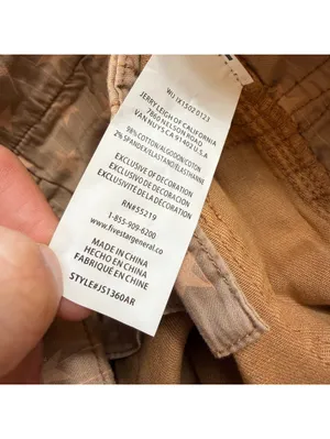 NWT FiveStar General Cargo Shorts Womens 7/28 Tan Brown Flex Side Pockets Mid thumbnail 9