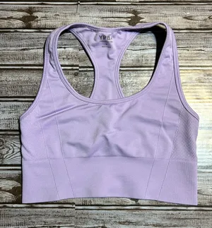 Abercrombie YPB Lavender Racerback Sports Bra thumbnail 1