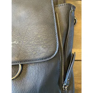 Darcy Marks London Backpack Womens Size Medium Black Vegan Leather Edgy Bag thumbnail 3