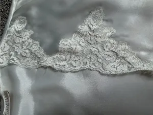 Vintage Victoria’s Secret Ivory Satin Lace Bridal Robe O/S 90s thumbnail 11
