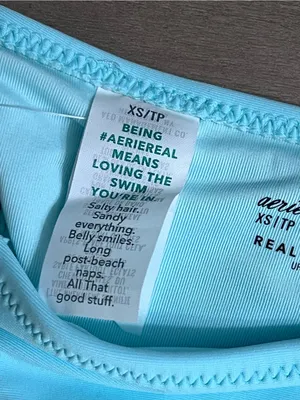 Aerie Light Blue Side-Tie Bikini Bottom Ring Detail Size XS thumbnail 12