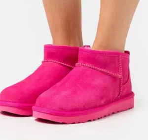 UGG Classic ultra mini Hot Pink water resistant suede shearling lined boots 9 thumbnail 1