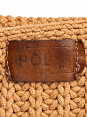 POL Camel Distressed Oversized Chunky Knit Sweater Boho Cropped Pullover Medium thumbnail 4