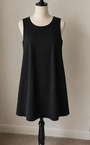 Oak + Fort Black Sleeveless Minimalist Shift Dress Size S thumbnail 1