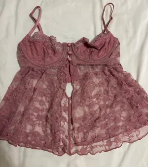 Urban Outfitters Out From Under Cherie Sheer Lace Babydoll Cami thumbnail 2