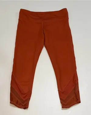 ALO Women’s M High-Waist Moto Leggings Rust Burnt Orange Mesh b1 thumbnail 1