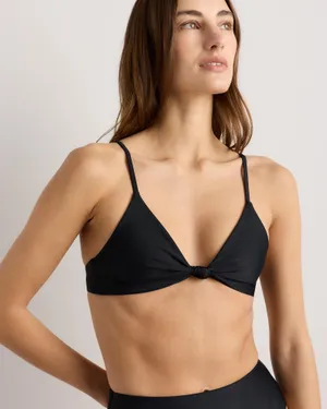 New Quince Italian Knotted Triangle Bikini Top Size Small thumbnail 4