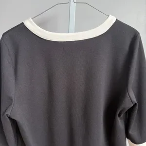 Covington sz M black white open button cardigan‎ thumbnail 8
