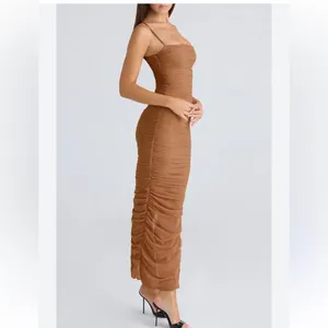 House of Cb Fornarina Ruched Mesh Maxi Dress thumbnail 4