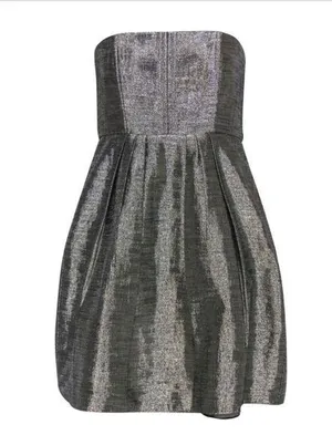 Alice + Olivia Shiny Strapless Gown thumbnail 1
