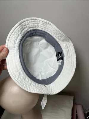 Adidas NWT White Bucket Hat Y2K Sporty Sun Protection Coaching Summer thumbnail 8