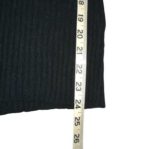 Loulou Studio Socotra Wool Cashmere Black Ribbed Short Sleeve Polo Top MEDIUM thumbnail 9