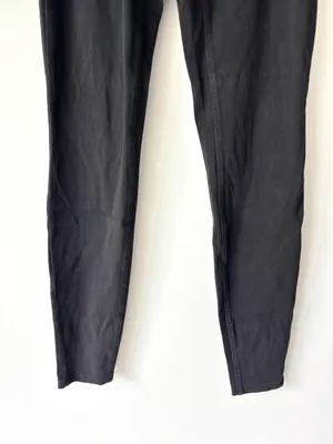 Halara UltraSculpt High Waisted Black Jean Leggings Crisscross Waistband thumbnail 6