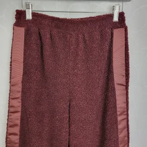 Saturday Sunday Anthropologie Womens Pants XS Red Fleece Wide Leg Sweatpants thumbnail 3