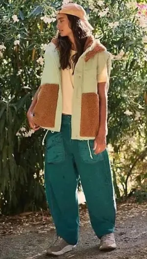 Free People Adventure Awaits Vest in Amber Combo L thumbnail 2