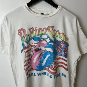 The Rolling Stone Steel Wheels Tour T Shirt Medium M Womens White Single Band thumbnail 9