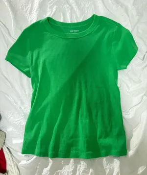Old Navy Green Ribbed Baby Tee thumbnail 1