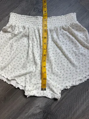 Aéropostale Floral Pull On Shorts Elastic Waist Lettuce Trim Medium thumbnail 6