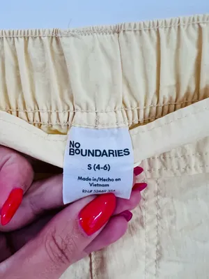 No Boundaries Pale Yellow Cargo Pants with Utility Pockets thumbnail 2