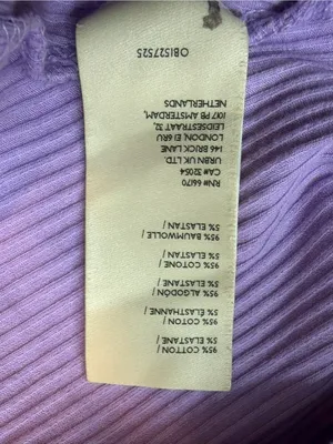 Anthropologie Lilac One Shoulder Ribbed Tank Top XS thumbnail 7