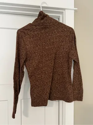 Vintage Susan Bristol Brown Marled Cowl Neck Turtleneck Sweater thumbnail 4