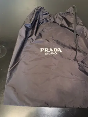 Prada Black Nylon Logo Drawstring Bag thumbnail 8