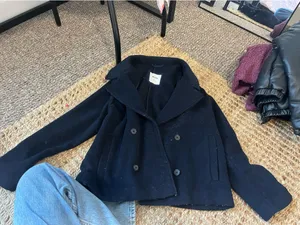 Navy hollister blazer coat  thumbnail 2