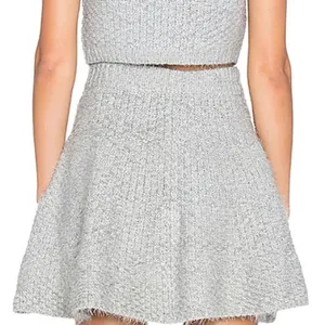 Lovers + Friends Skater Mini Skirt Womens Small Grey Coquette Soft‎ Girl Revolve thumbnail 5