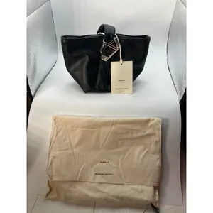 MERIT‎ Brandon Maxwell Black Leather Mini Tote Handbag with Dust Bag New thumbnail 2