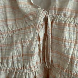 Treasure & Bond Cream and Beige Striped V Neck Front Tie Tank Top XSmall NWOT thumbnail 2
