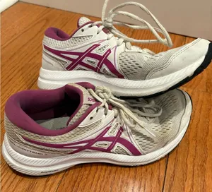 ASICS Gel Contend 7 Running Shoes Women’s 7.5 White Purple Athletic Sneakers thumbnail 1