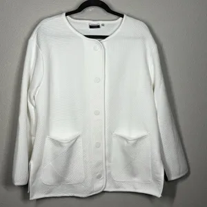 Weekend Routine Zac & Rachel Quilted Cloud Dancer Jacket Size Womens Large thumbnail 2
