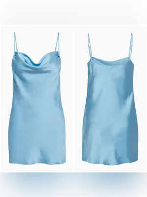 Aritzia Allusion Light Blue Mini Dress (Size S) thumbnail 3