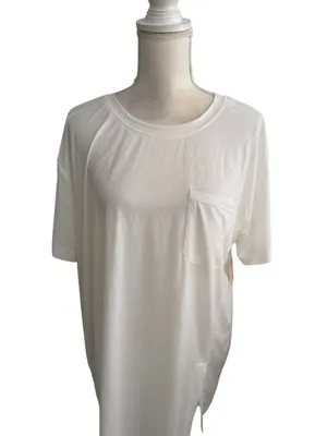 FREE PEOPLE Movement White Tunic Lightweight Tee Size XS NEW NWT thumbnail 2