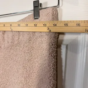 SKIMS Cozy Knit Wide Leg Lounge Pants Beige L XL Fuzzy Cozy‎ Comfortable Winter thumbnail 4
