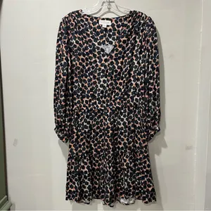 Velvet‎ by Graham & Spencer Mini dress V Neck Long Sleeve Size Medium Geometric thumbnail 3