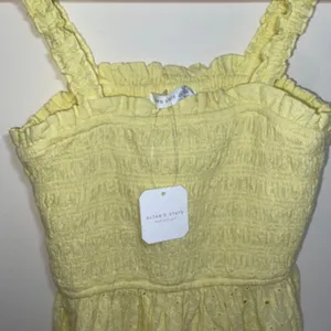 Altar’d State | NWT Yellow Mila Smocked Floral Embroidery Tank Top | Medium thumbnail 10
