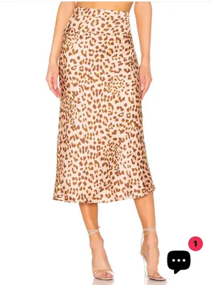 Free People Normani Bias Midi Skirt Leopard Print Size 12 thumbnail 4