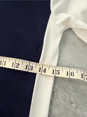 NWOT LRL Lauren Ralph Lauren Size S Blue Boat Neck Cuffed Sleeve Top Cotton thumbnail 4