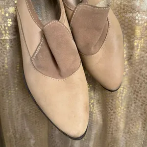 Free People Brady Slip On Leather Suede Tan Natural Loafers 41 Size 10 Used thumbnail 5