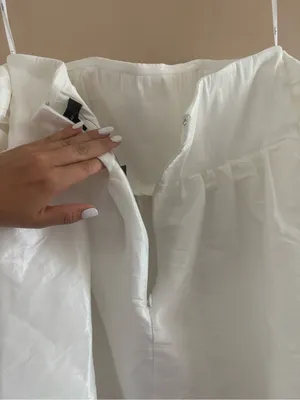 Lulus Sweet Vision White Taffeta Off-the-Shoulder Babydoll Mini Dress Medium thumbnail 9