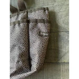 Thirty-One Mini Organizer Tote‎ 5-pocket organizer Brown White Polka Dot thumbnail 2