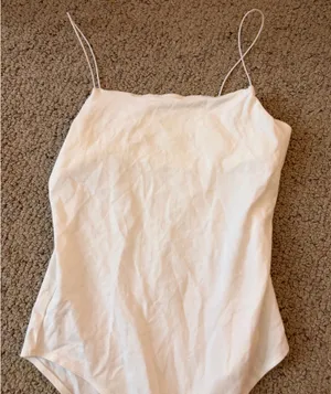 Target White spaghetti strap bodysuit thumbnail 1