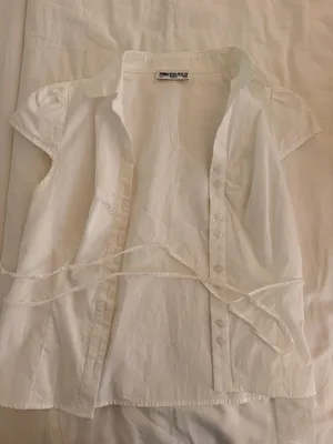 Princess Polly White Collar Top thumbnail 1