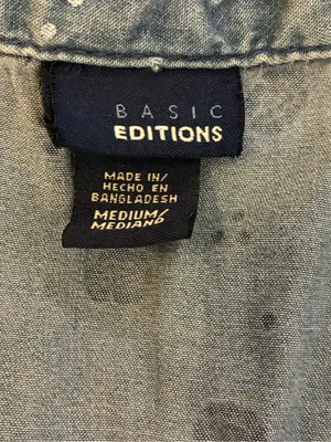 Women’s Basic Editions Brand Denim Printed Button thumbnail 3