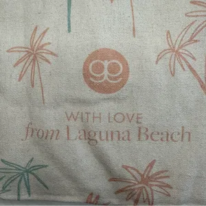 NWOT: Gorjana Palm Tree Print Canvas Tote Bag thumbnail 11
