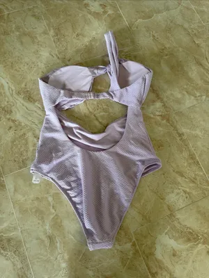 Aerie Padded one shoulder Textured One Piece Swimsuit beach vacation pool NEW thumbnail 4