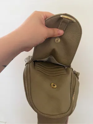 Anthropologie Olive Mini Crossbody with Patterned Woven Strap thumbnail 9
