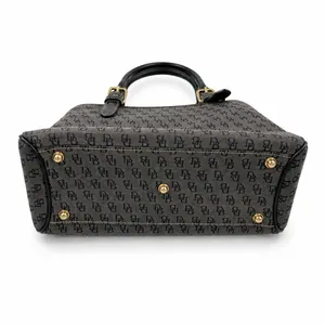 Dooney & Bourke Signature Monogram Jacquard Satchel Gray‎ Black Shoulder Bag thumbnail 5